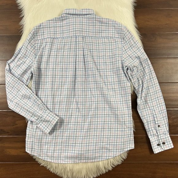 Johnnie O Men's‎ Size Small Blue Plaid Butch Prep Formance Button Down Shirt - Picture 7 of 9